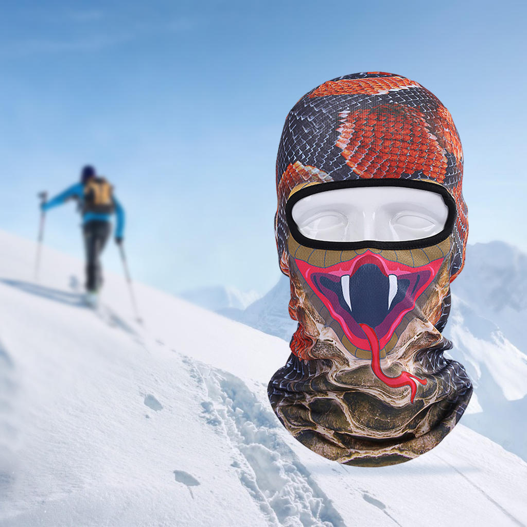 Cute Balaclava Ski Mask Hood Animal Full Face Mask Cycling Headgear Snow Gear 1 Hole for Hiking Winter Cycling Sports Outdoor