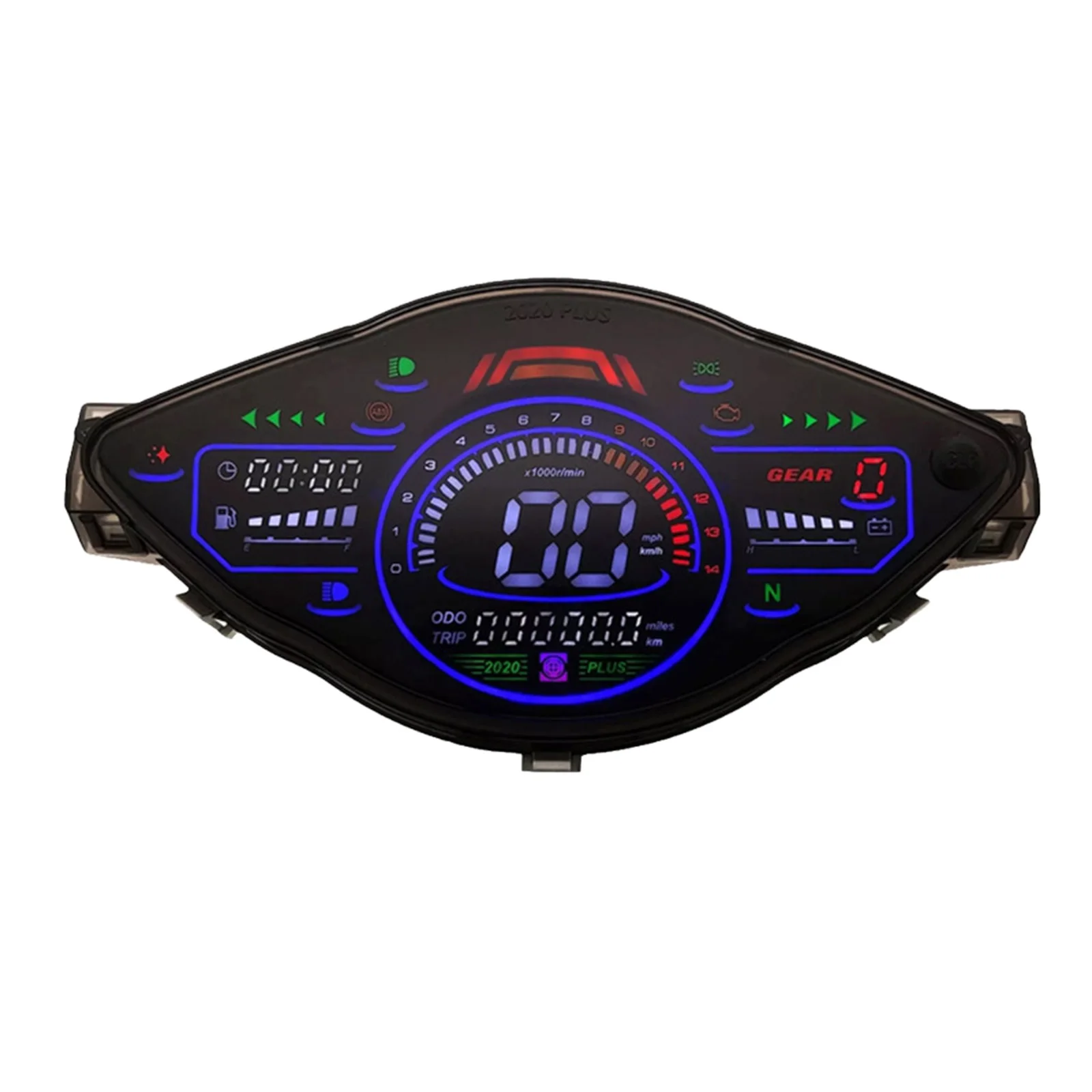 Motorcycle Speedometer LCD Odometer Tachometer Fit for Honda Wave 100 110