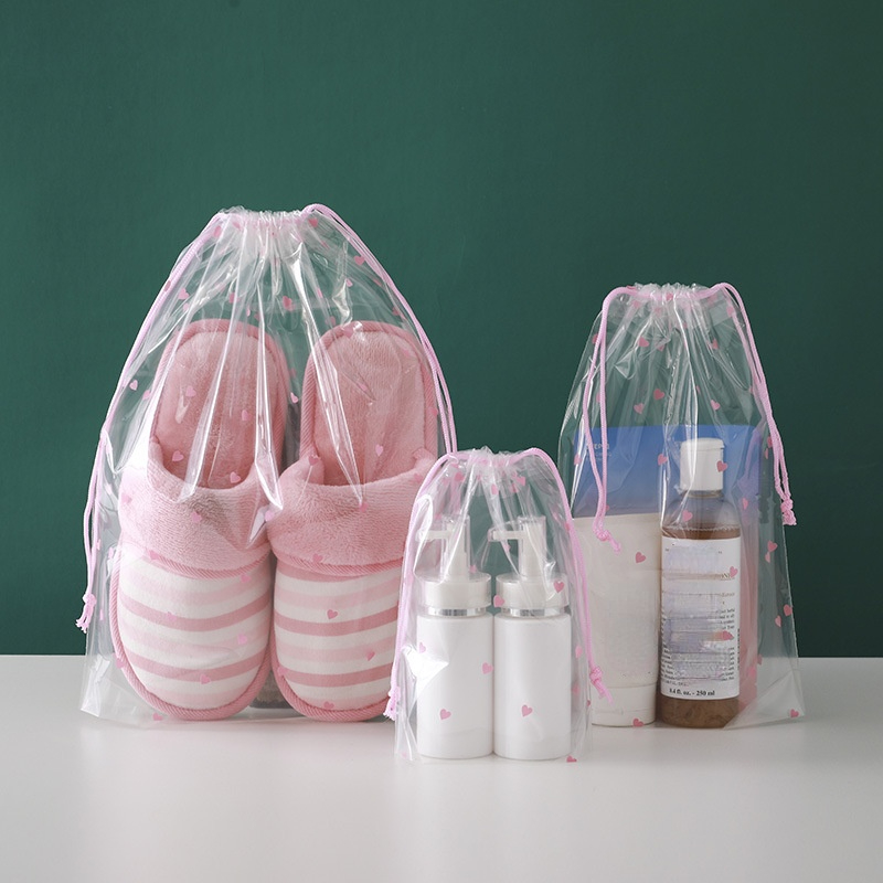 Description Picture 3 of itemCartoon Waterproof Drawstring Bag Travel Portable Shoes Clothes Underwear Storage Bag Organizer Cute Wash Cosmetic Packaging Bag