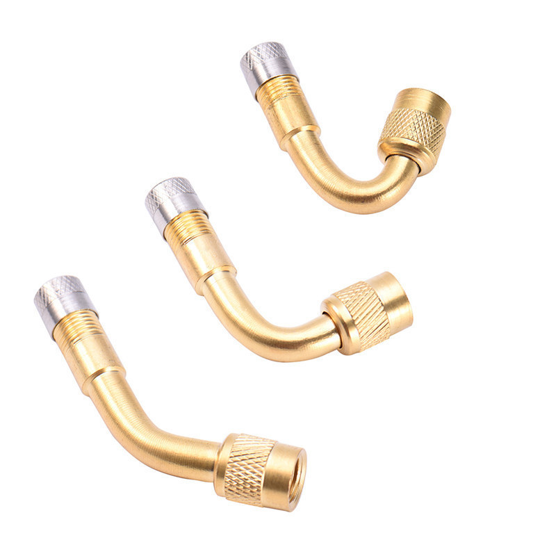 Lot De 4 Tiges De Valve Coudées à 90 Degrés - Pour Pneu Voiture, Moto, Camping-car - Alliage Aluminium Et Caoutchouc - Anti-fuite