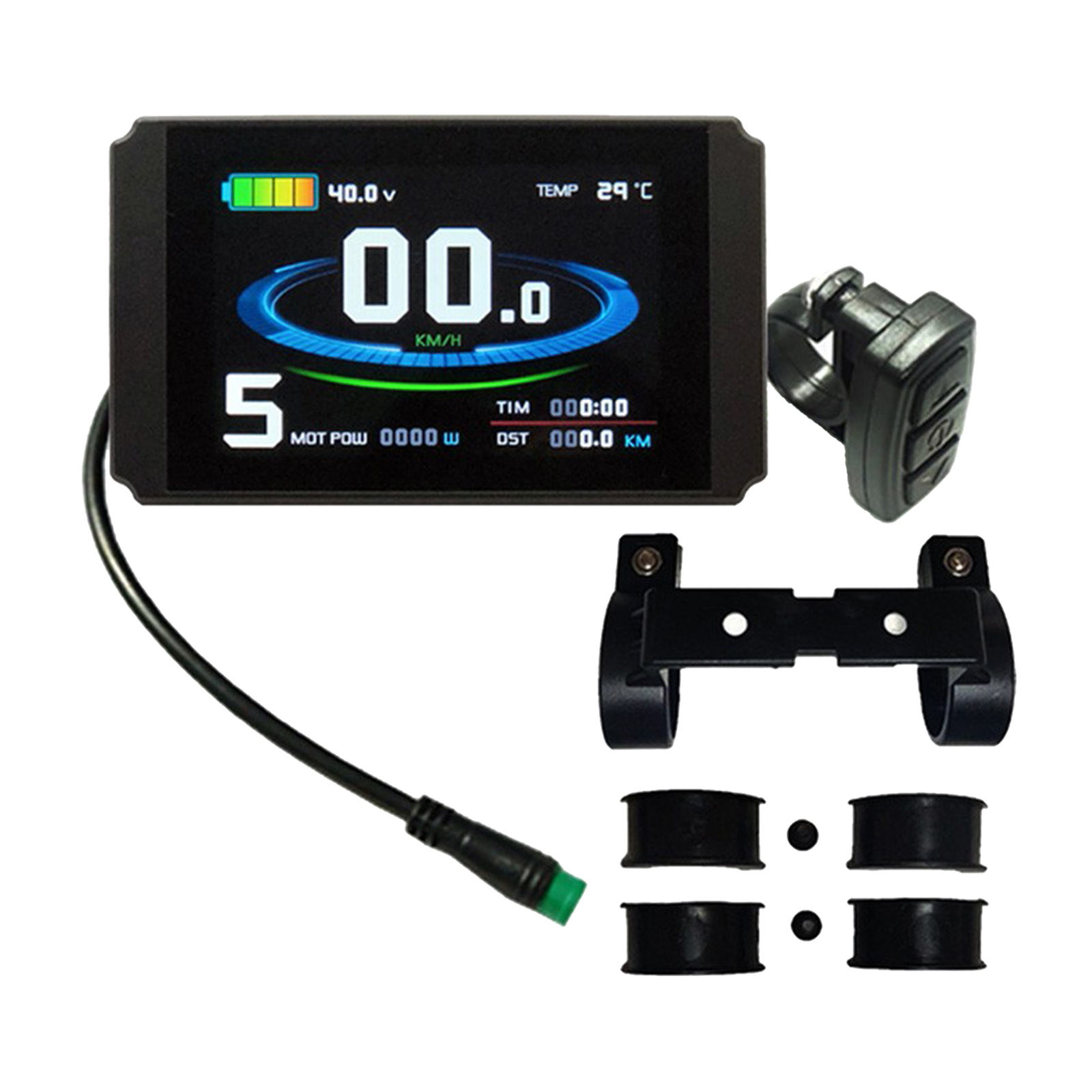 E-bike Motor KT-LCD8H Plastic Electric LCD Display Meter with Waterproof Connector for Bicycle Modification Apply to KT