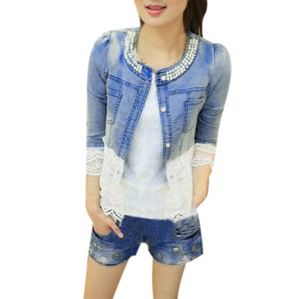 half sleeve jeans jacket