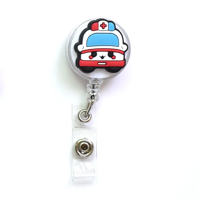 AQBCM Cartoon Anime Chest Card Doraemon Students Card Office Supplies ID  Card Clips Nurse Badge Holder Cute Badge Reel Retractable Badge Reel