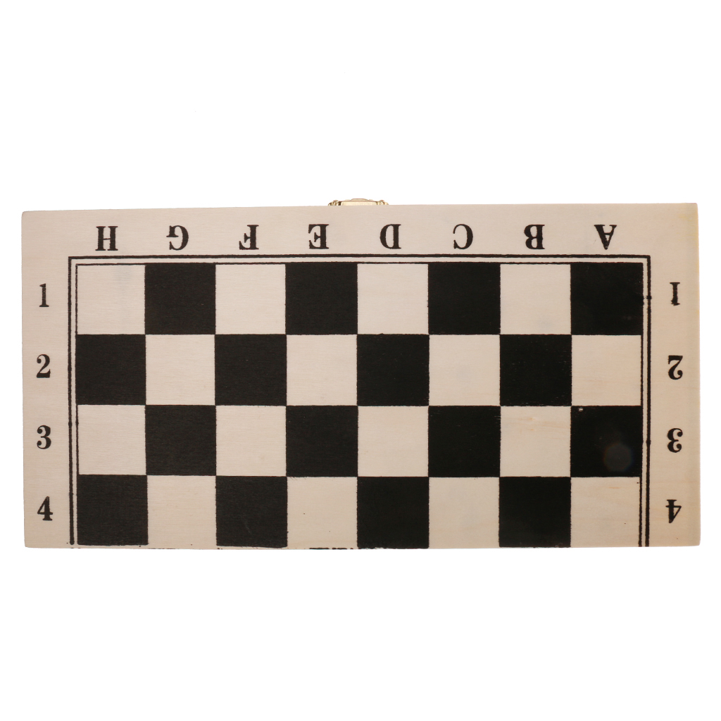 Wooden Foldable Checkers Board With Draughts Pieces Set Board Game 8x8