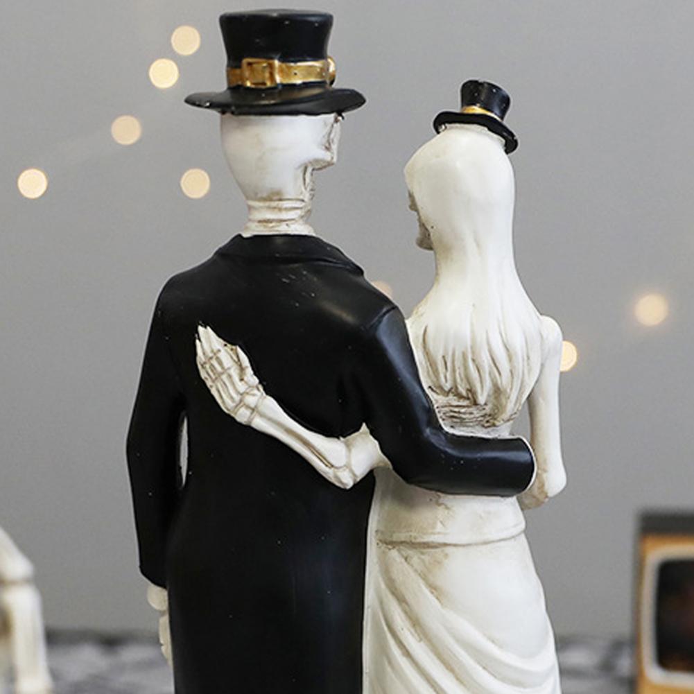 Vintage Ghost Figurines para Casamento, Miniaturas Esqueleto