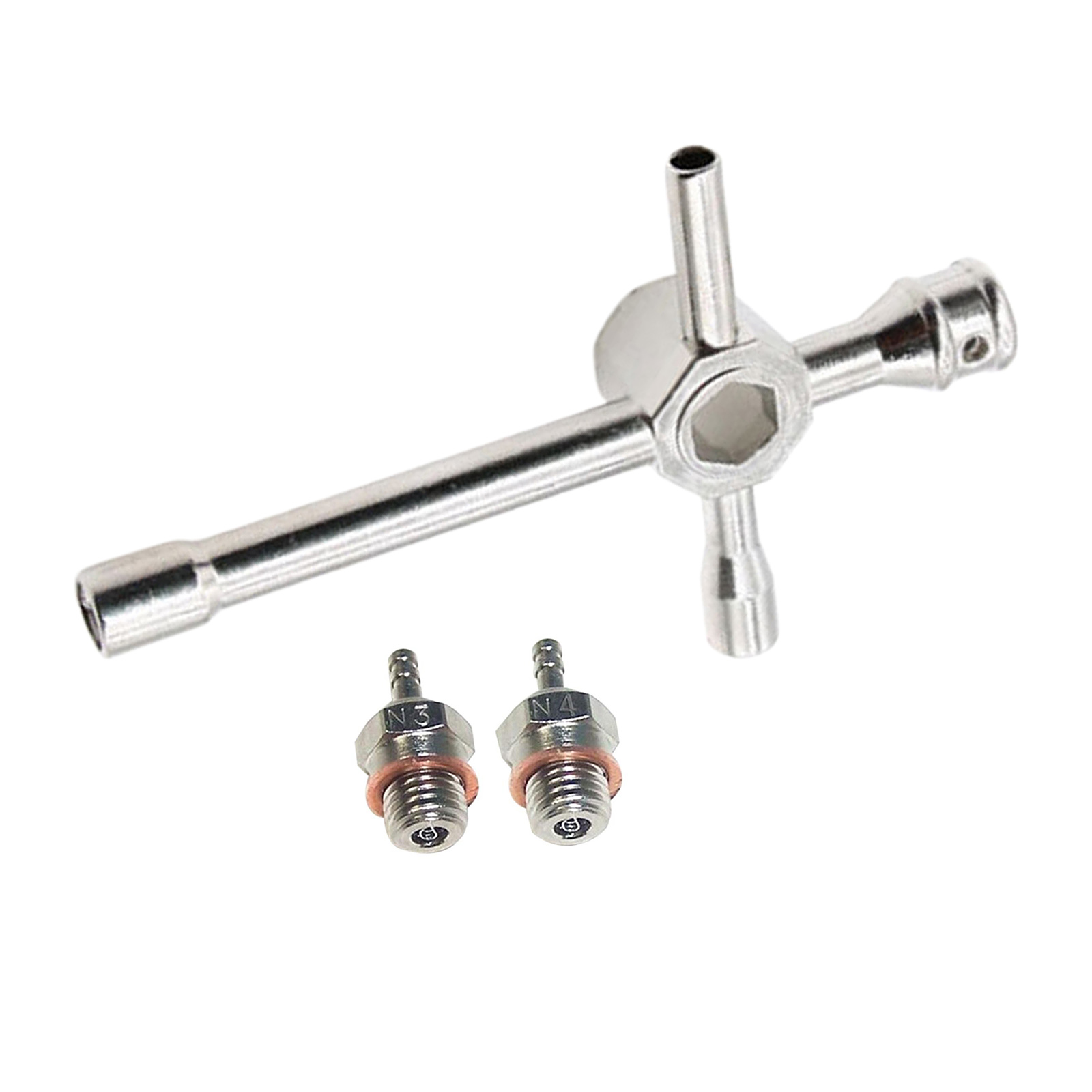 2x Duty Metal Hot Glow Plug Spark & Cross Wrenches for Kyosho HPI  RC