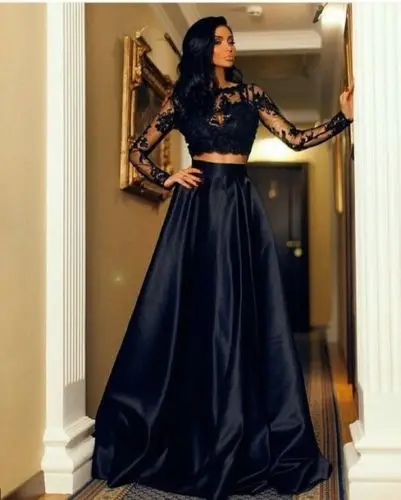 Cutubly-Vestidos formales elegantes para mujer, ropa Maxi de fiesta  nocturna, falda de manga larga, color negro - AliExpress