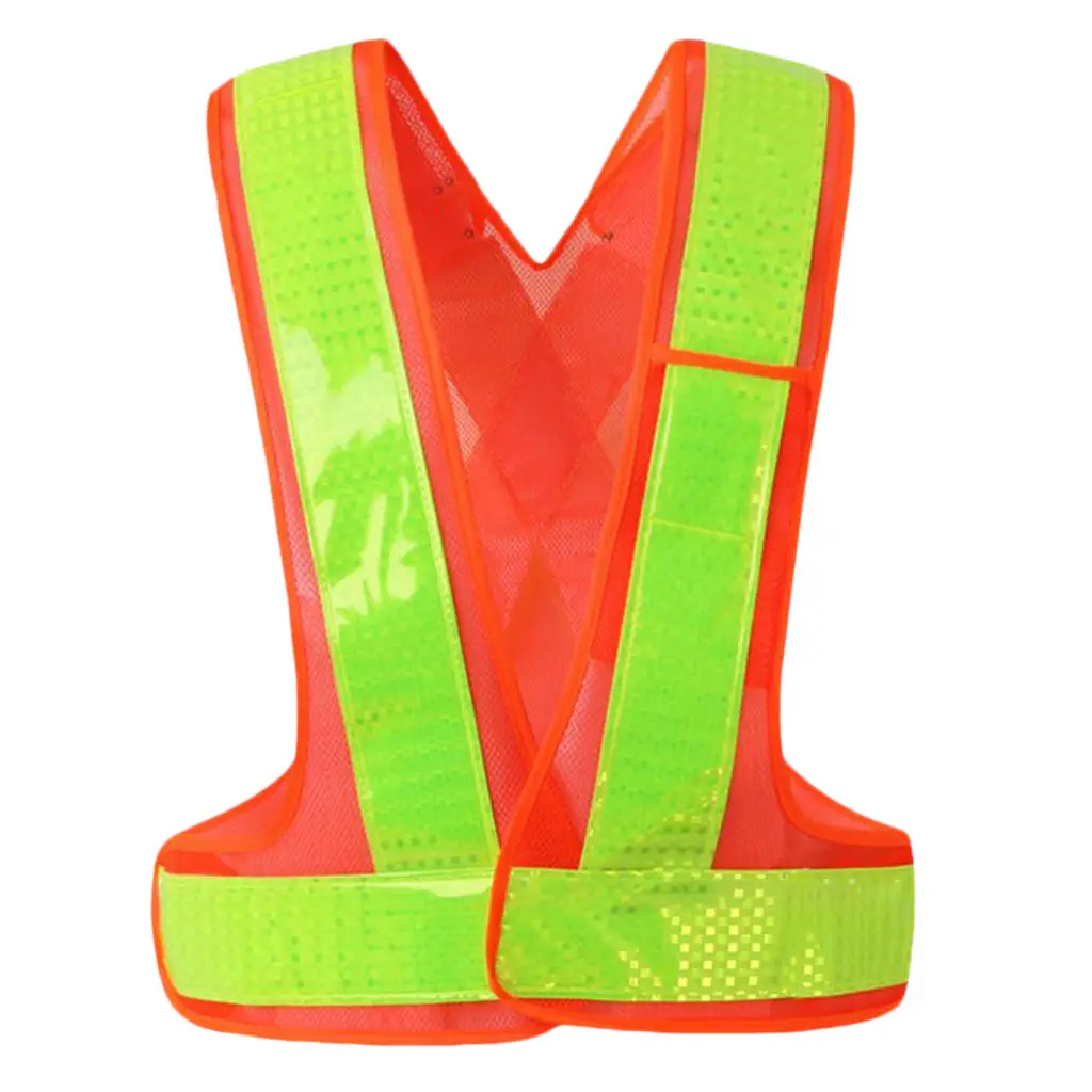 Reflective Safety Vest, Bright Neon Color with Reflective Strips, 2 Colors Available