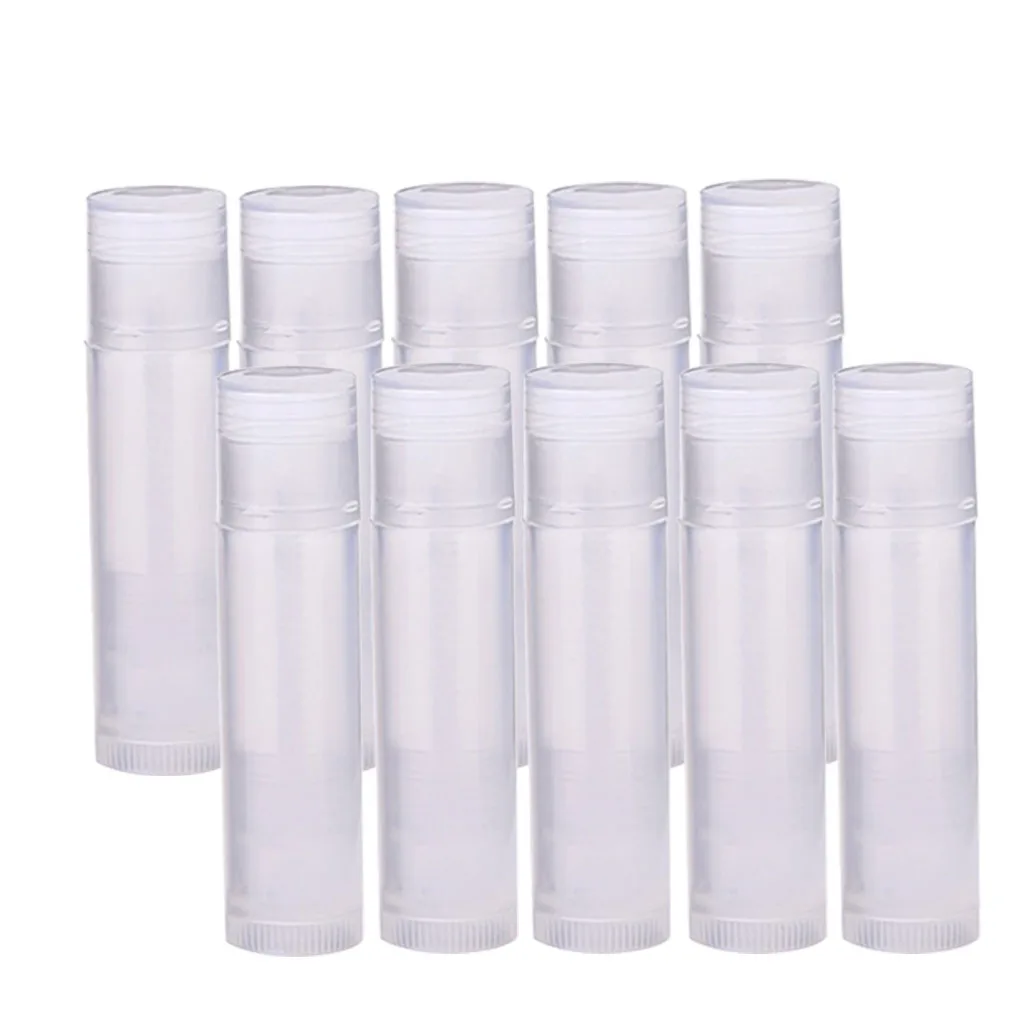10 lot Travel Portable Cosmetic DIY Lip Balm Lip Primer Tubes Containers Set
