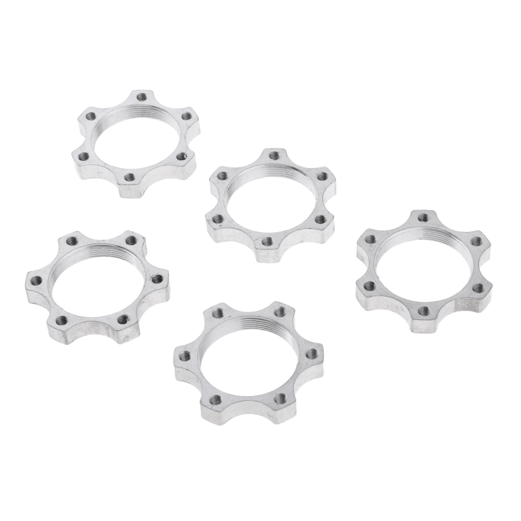 5 Pieces Bike Freewheel Threaded Hub Disc Disc Brake Rotor 6