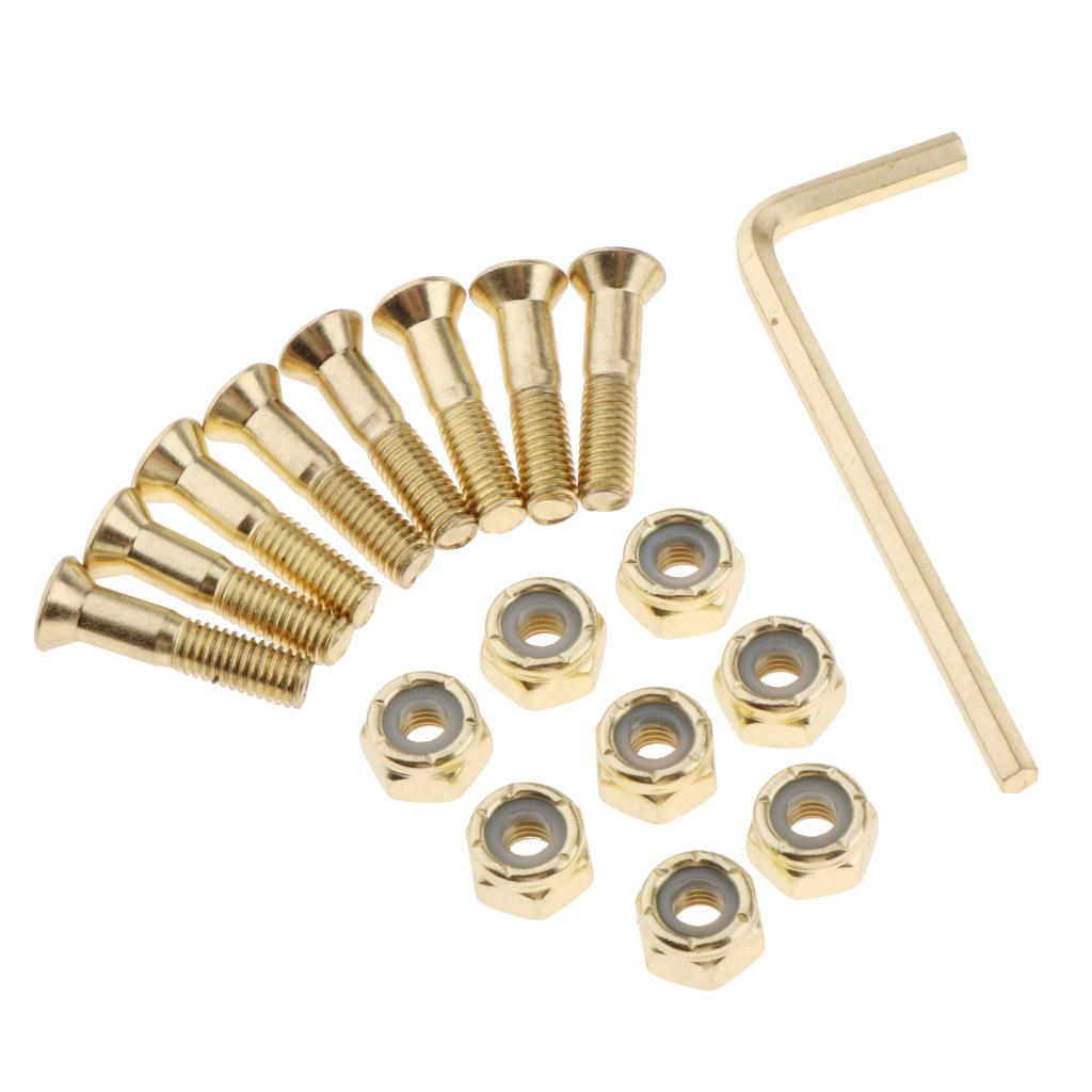 Pack of 8Set/Pcs Skateboard Longboard Hardware Screws Mounting Bolts & Nuts Set