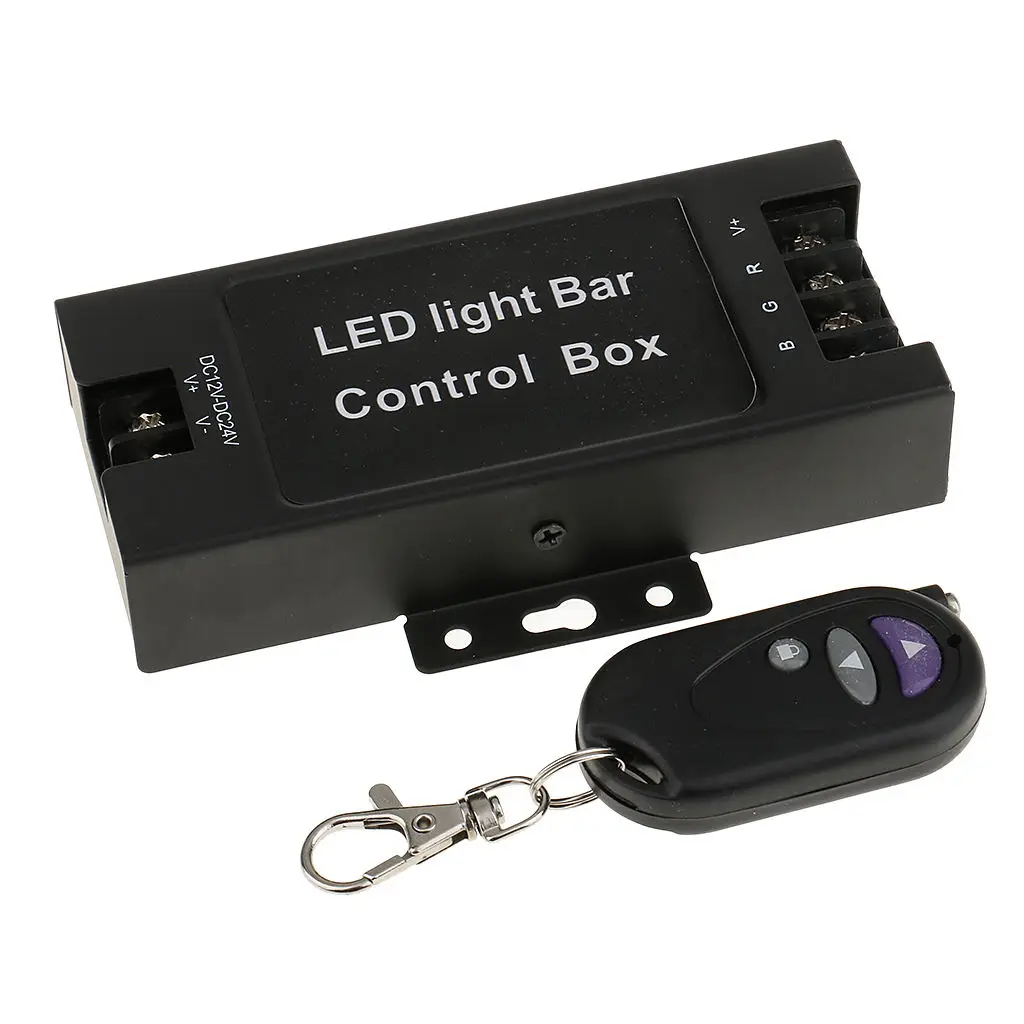 12-24V Car Autos SUV LED Light Work Lamps Battery Controller Box and Wireless Remote