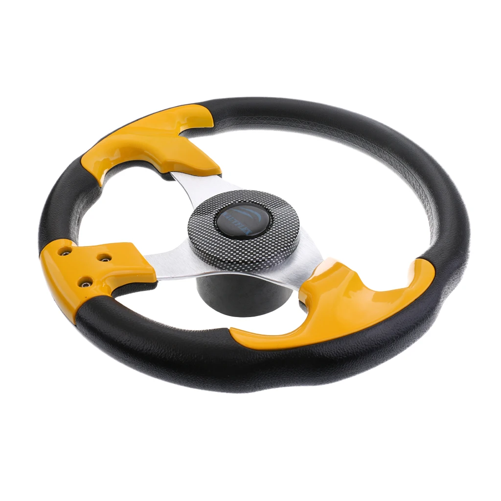 Boat 12.4`` 315 mm Steering Wheel 3/4`` Tapered Shaft Adapter 3 Spoke Non-directional 3 Spoke Steering Wheel For Vessels/Yacht