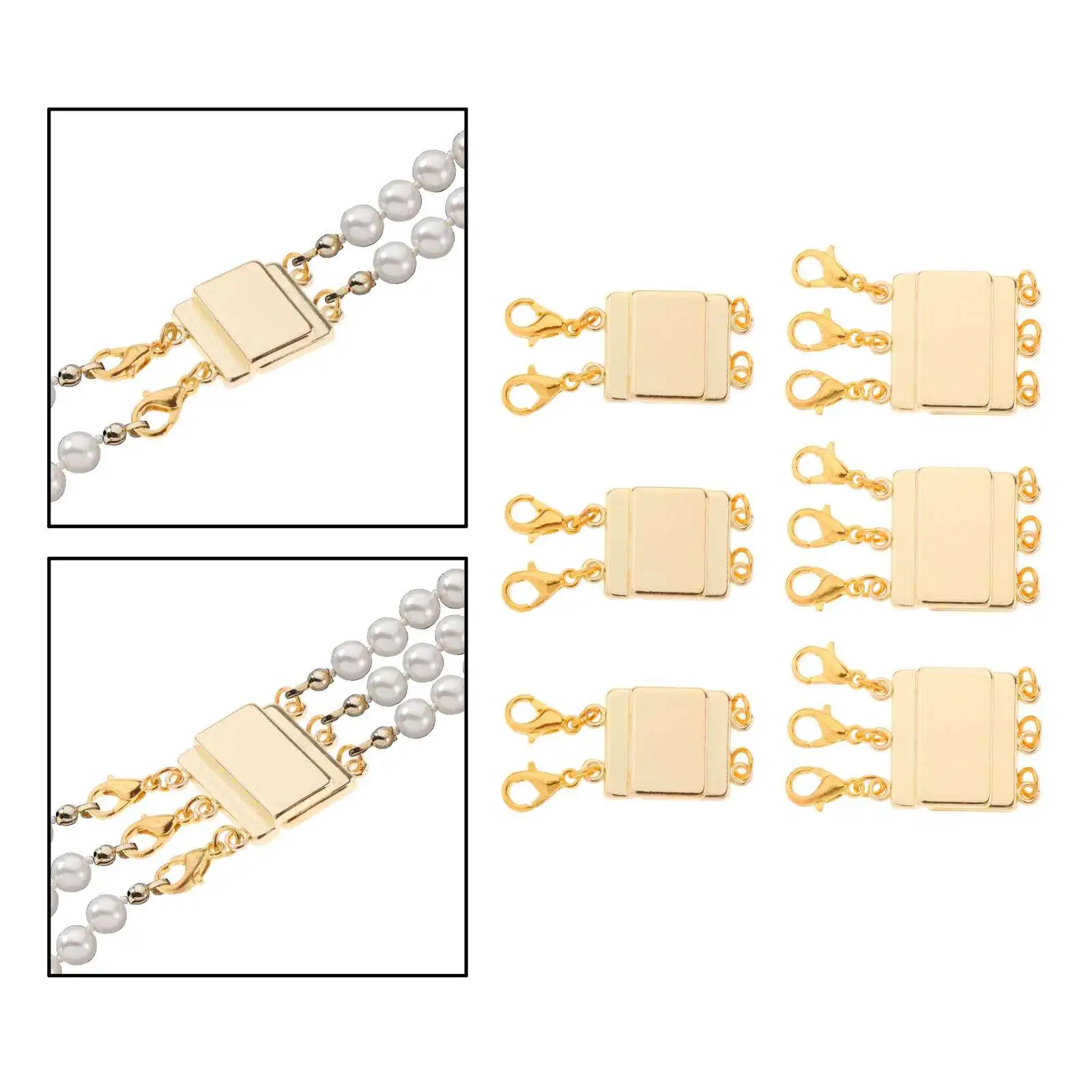 Necklace Layering Clasp Magnetic Multi 2 - 3 Chain Detangler Multiple Necklace Clasp Untangling Multi Strand Separator