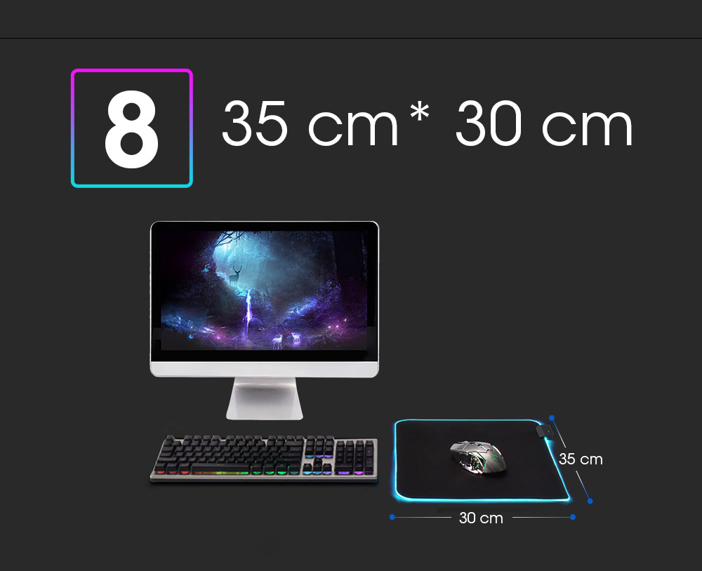 Rgb Led Gaming Mouse Pad Waterproof Large Keyboard Desk Mat_voghion.com