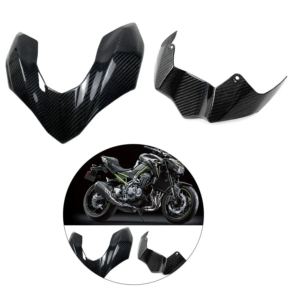 2 Pieces Motorcycle Headlight Lower Panel Trim Fit for Kawasaki Z900 2017 2018 2019 Decoration Protective Shield Accessories