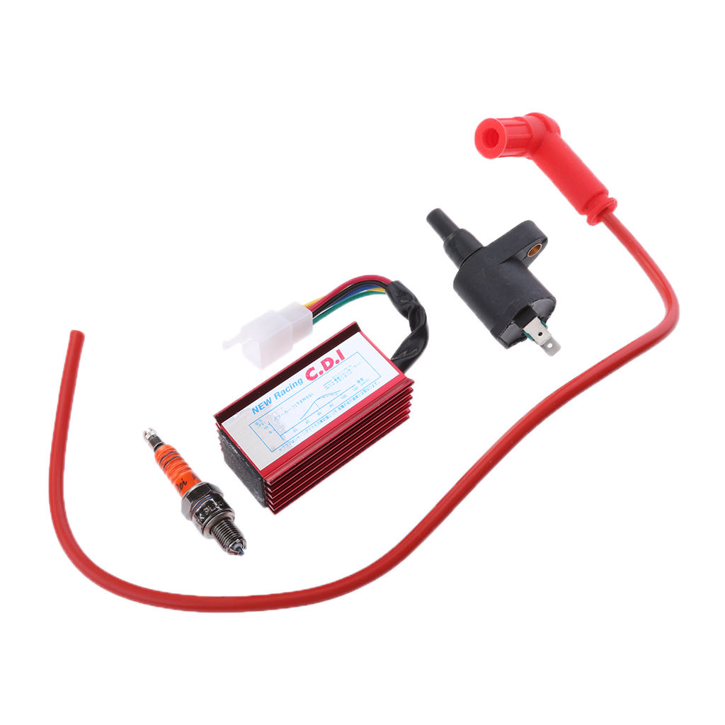 High Performance Ignition Coil Racing Ignition Coil 5 Pin CDI Spark Plug for Chinese Pit Dirt Bike ATV Quad