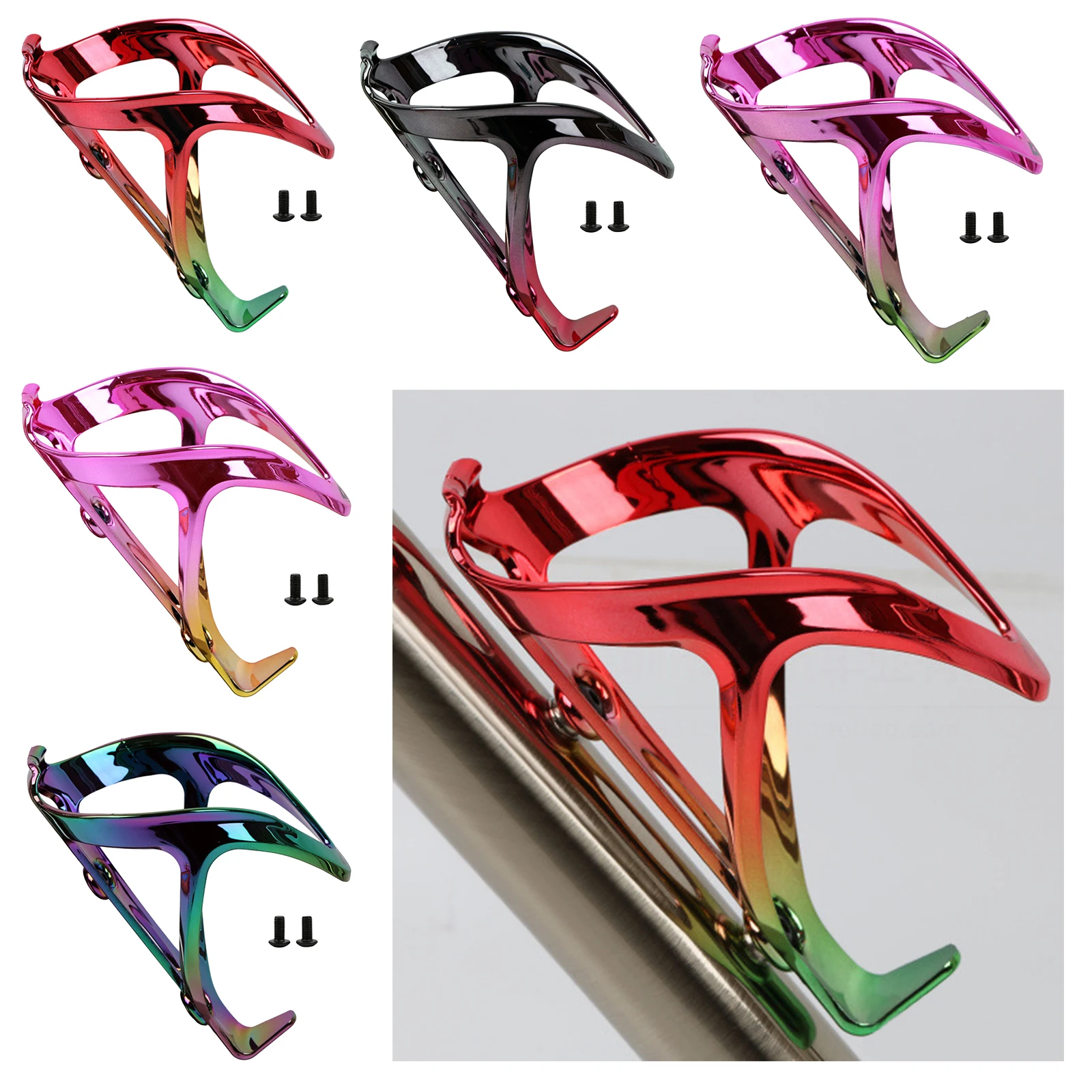 Bike Cup Holder Cycling Bicycle Water Bottle Cage Mount, Easy to Install, Each Water Bottle Holder Comes with 2 Screws