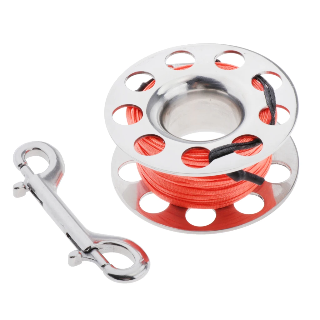 Scuba Diving Finger Spool, Lightweight Stainless Steel Dive Reel, Double Ended