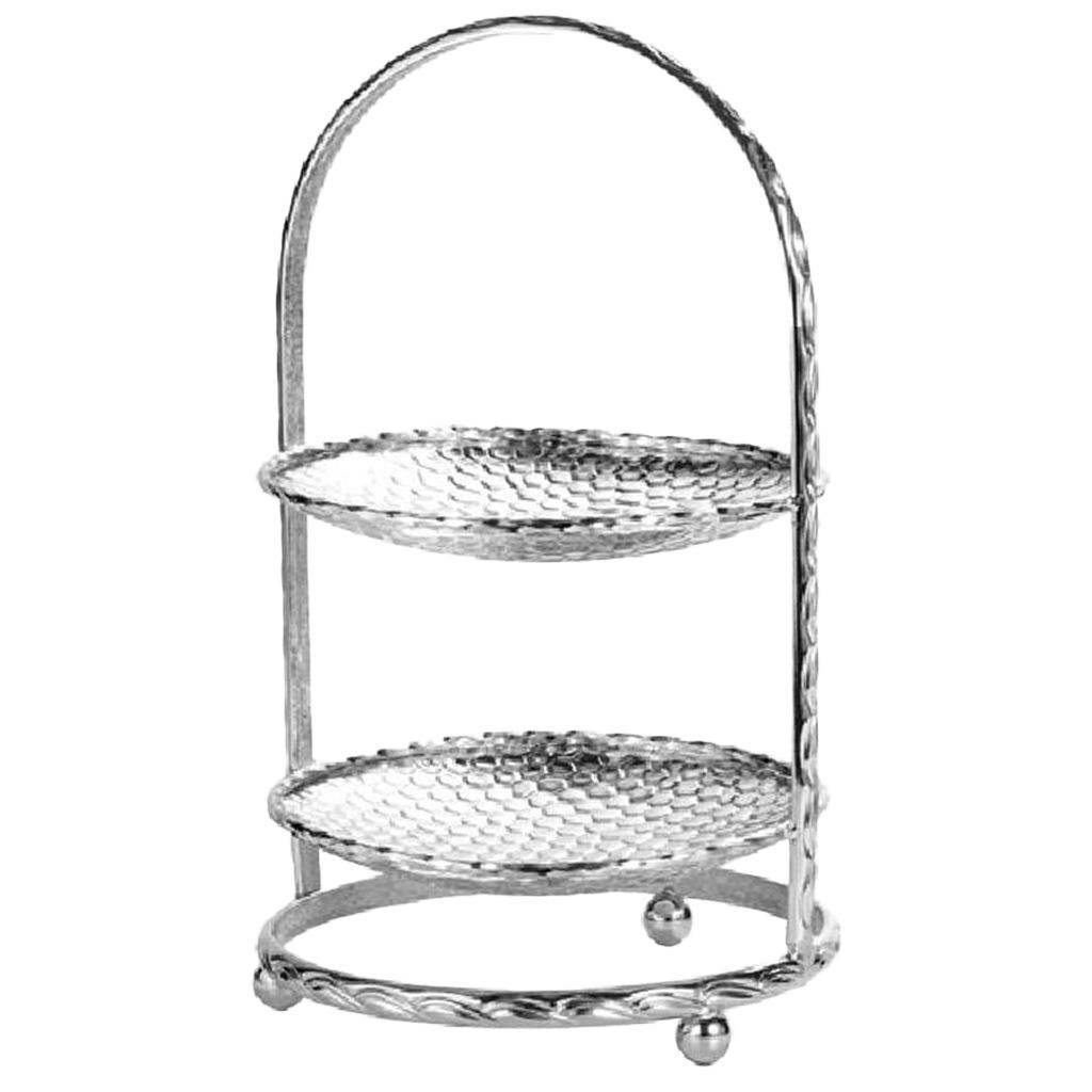 1/2/3 Tier Zinc Alloy Cake Stand Afternoon Tea Wedding Plate Party Tableware, Gold or Silver