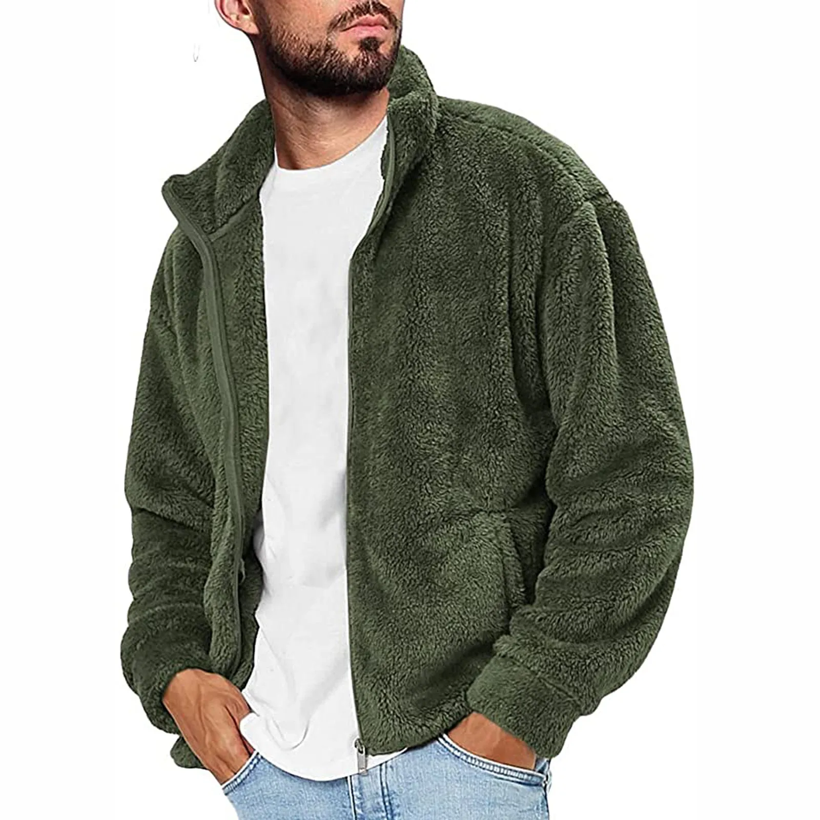 Теплая флисовая куртка мужская