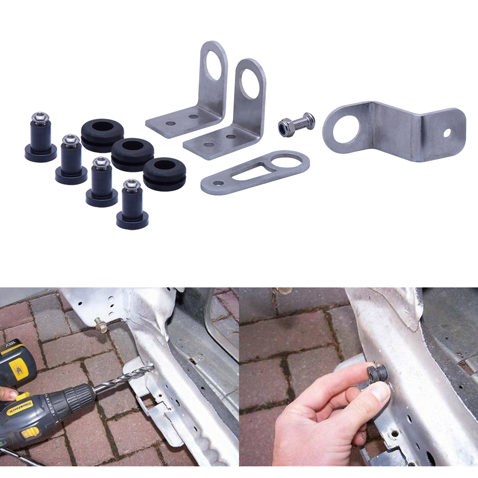  on Radiator Bracket Kit for K Swap K Series ALL K20-K24 Engine Silver