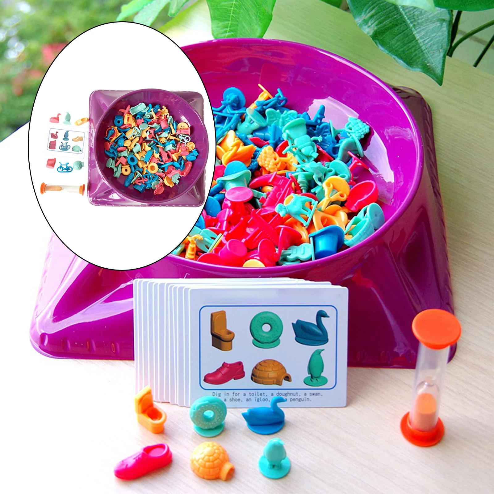 Multicolor Treasure Hunting Toys Training Logical Parent-Child Family Game Time Hourglass