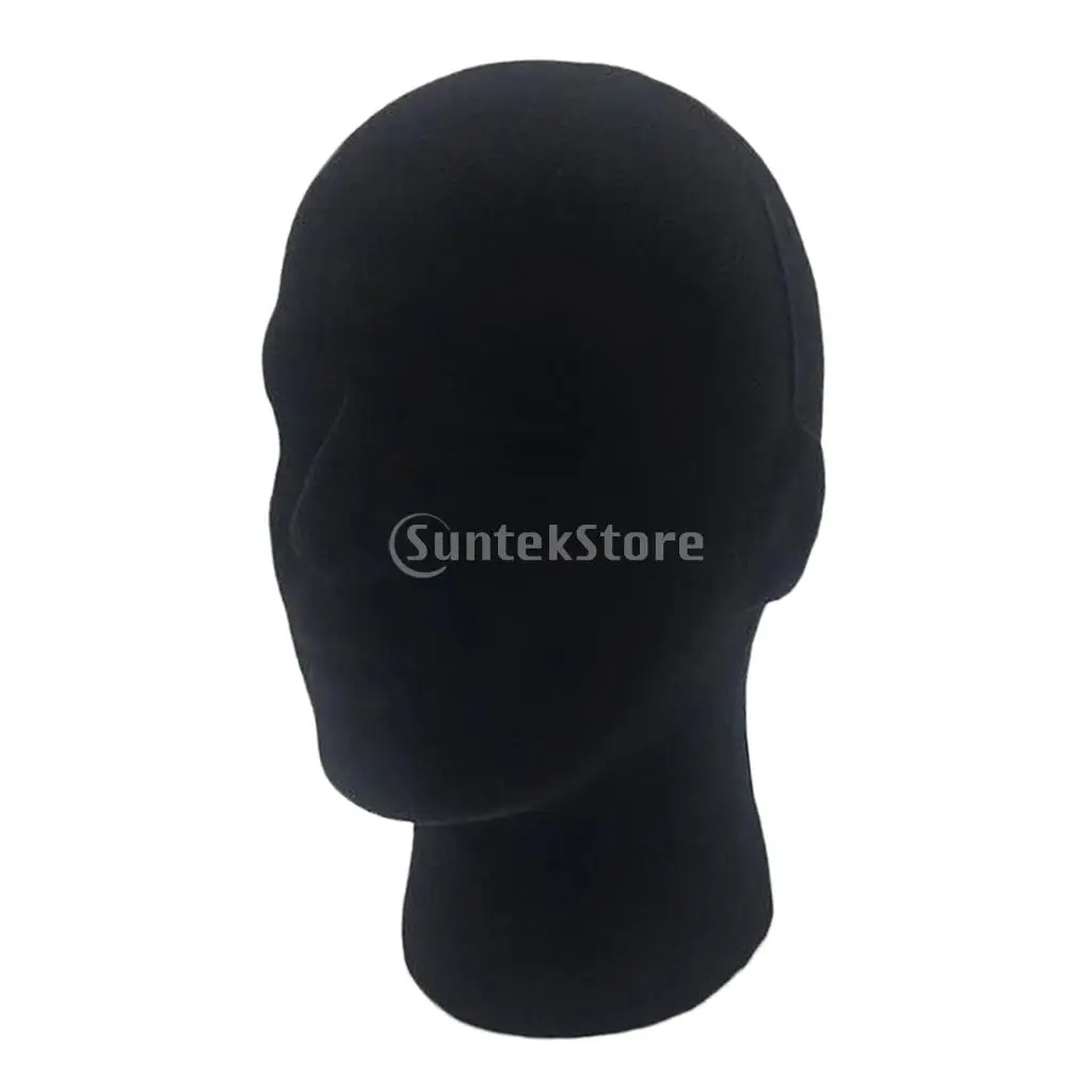 Styrofoam Hair Mannequin Head Hat Cap Necklace Display Stand Manikin Model Black