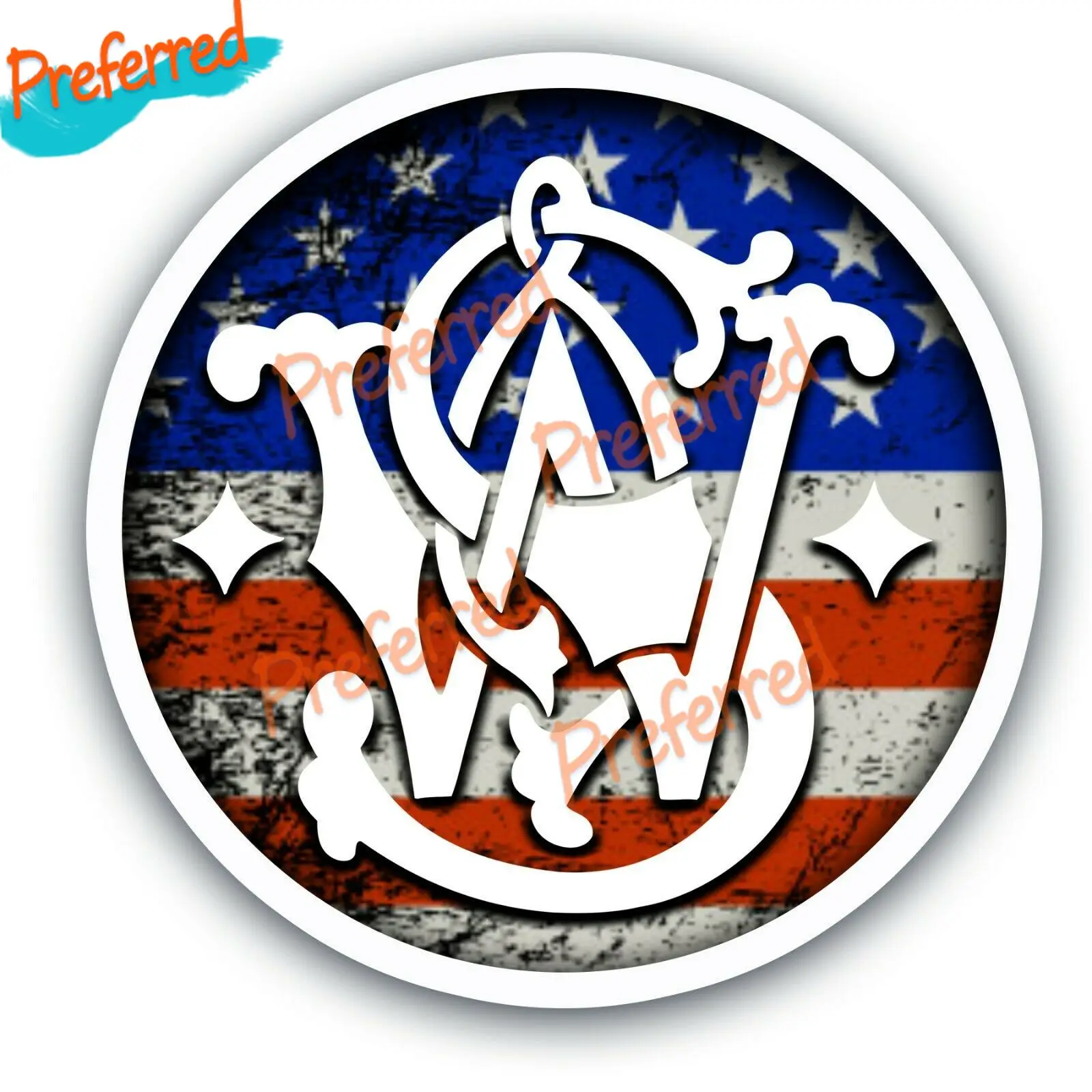 Smith & Wesson American Flag & Performance Center Gun Decal/Stickers ORIGINAL 