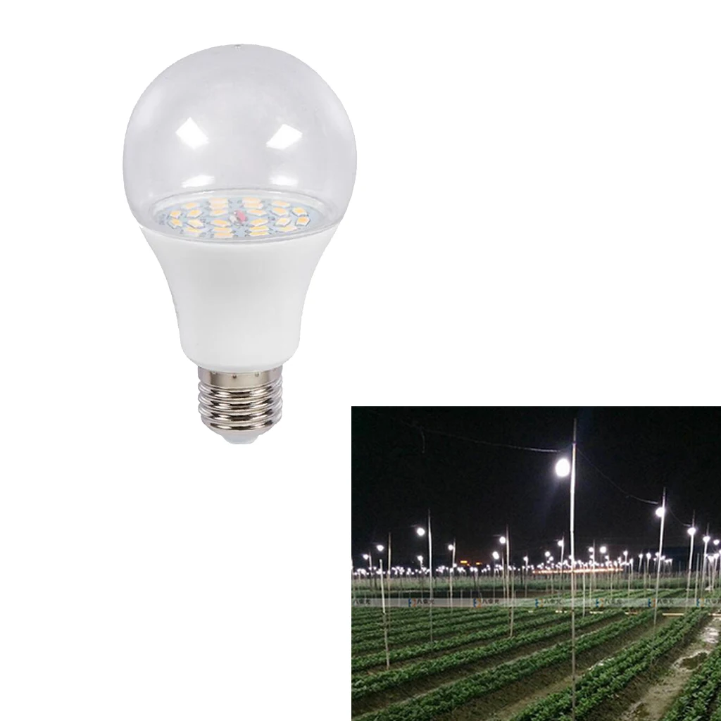E27 Socket 7W LED Flower Plant Grow Light Bulb Horticulture Full 