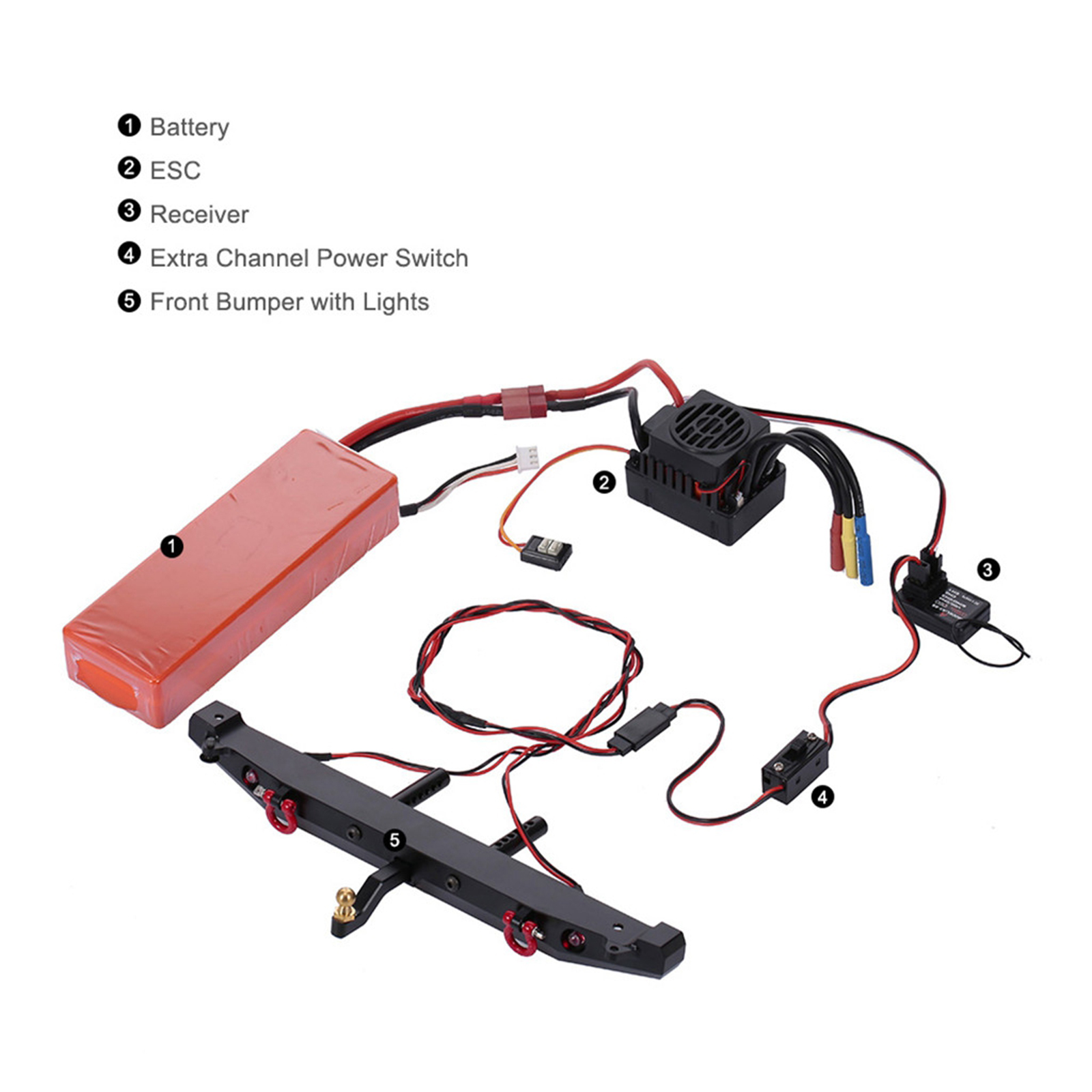 Rc Receiver Extra Channel Extended Cable for Axial Scx10 Airplane DIY Accs