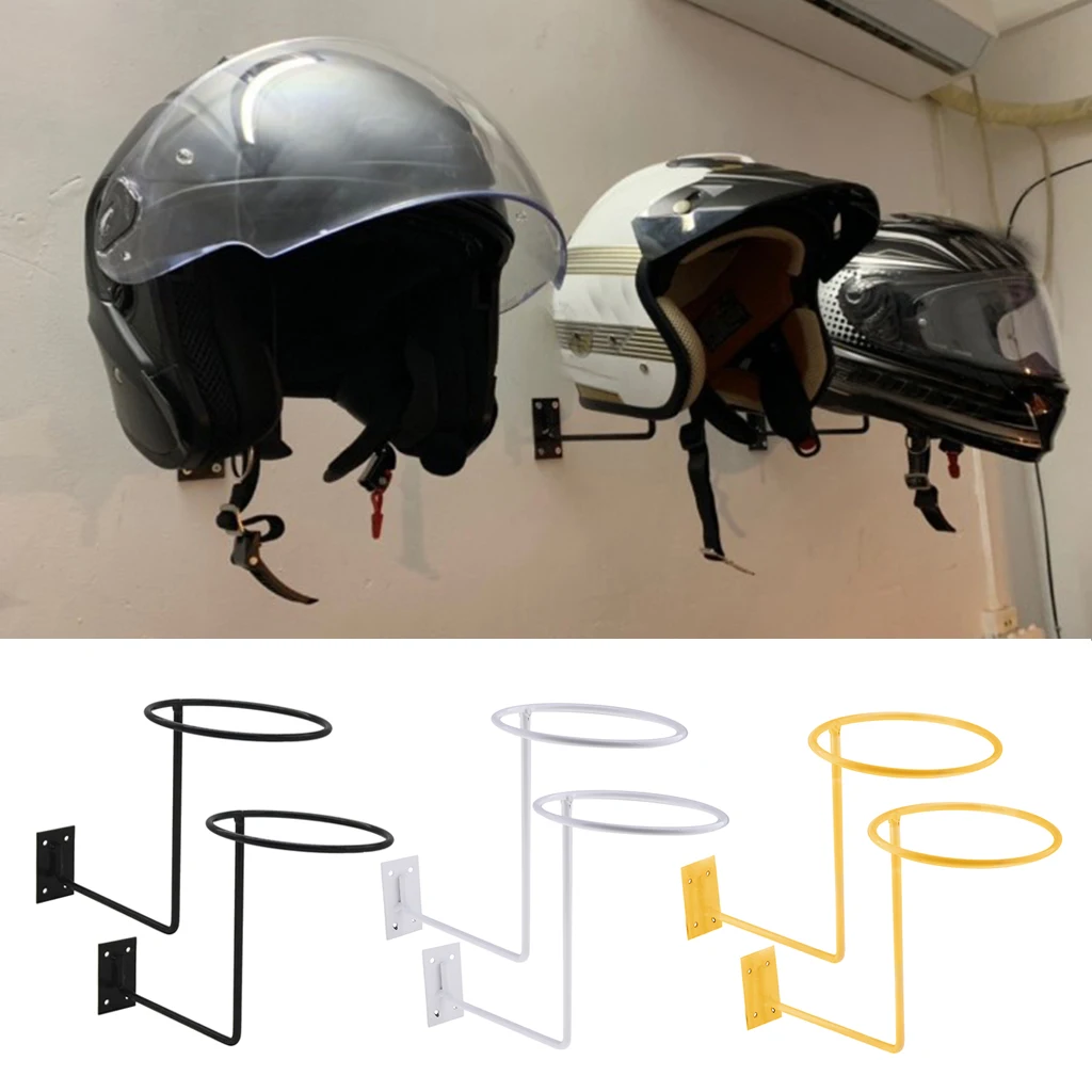 Wall Mount Motorcycle Helmet Holder Hook Rack Display Moto Accs for Trailer