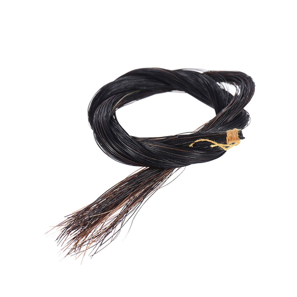 Full Size Violin Horsehair Violin Bow Hair for 4/4 Violin Lovers Black
