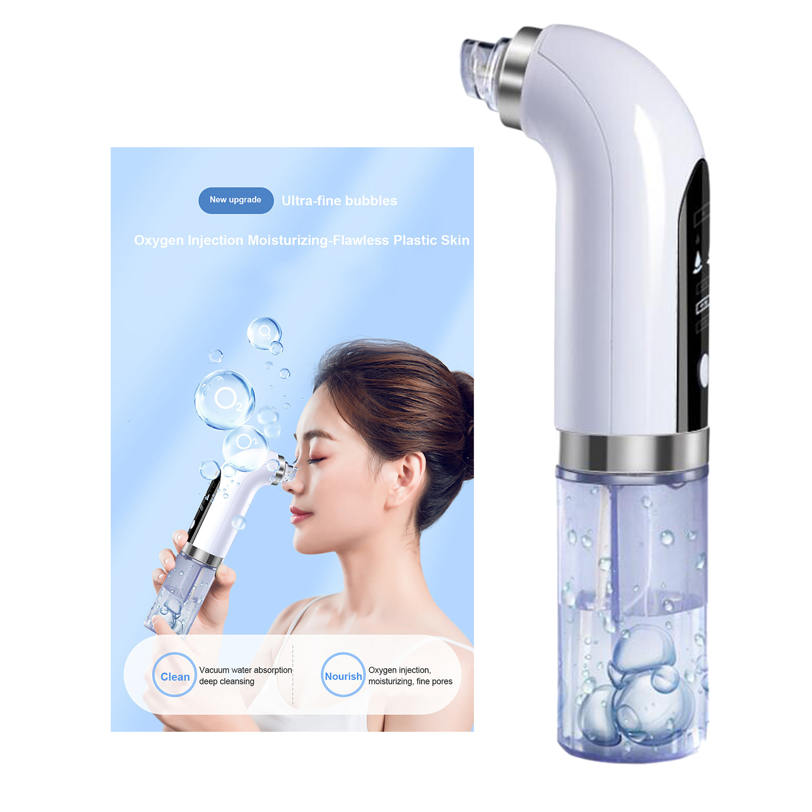 Small Bubble Electric Vacuum Cleaner Acne Blackhead Remover Beauty Device