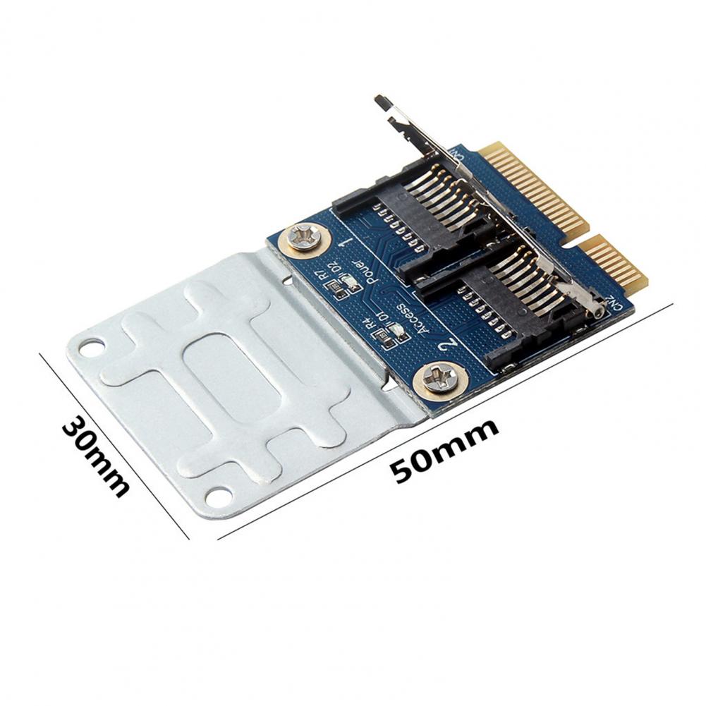 SSD HDD for Laptop Dual Micro- SD SDHC SDXC TF to Mini PCIe