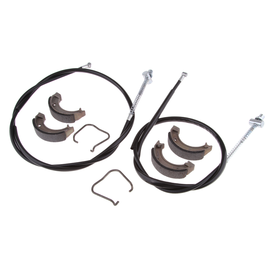 Motorcycle Front & Rear Break Cable With Break Shoes High Temperature Stability/No Brake Fade For Yamaha50 PW50 PY50 G50T