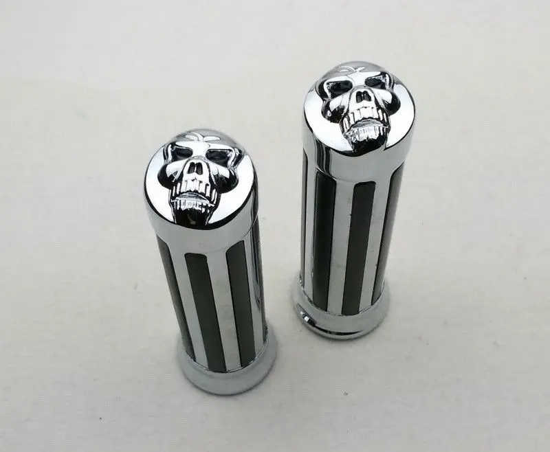 25mm Charm Skull Pattern Motorcycle Hand Grip Handle Bar For