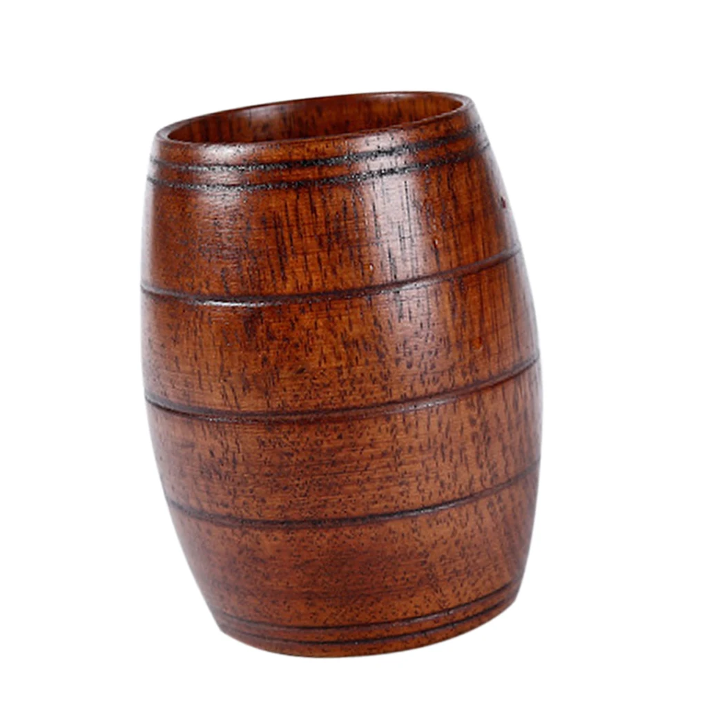 New Barrel-shaped Wooden Beer Mug with Metal Capacity Inside Capacity