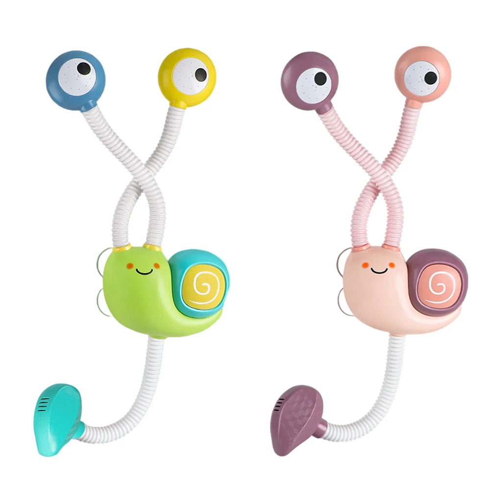 Baby Bath Toy Water Play Double Head Spray Water Snail Water Game Toys