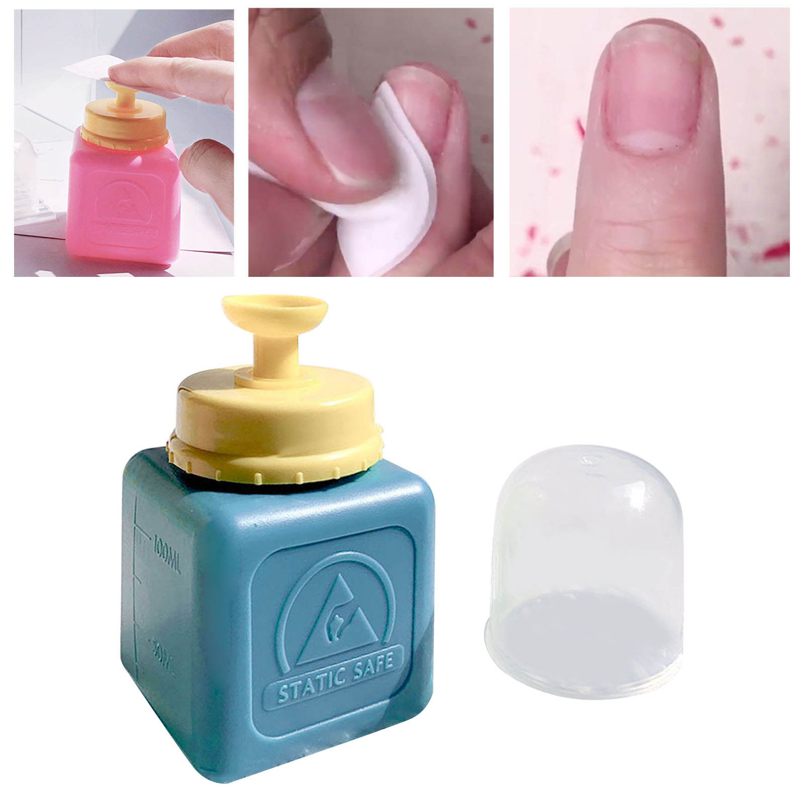 Alcohol Dispensers Press Soak Off Empty Pump Bottle Dispenser for Nail Polish Remover