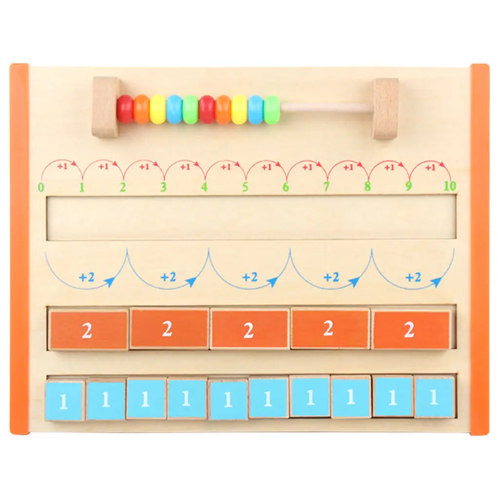 Wooden Montessori Math Toy Busy Board Preschool Early Learning Toys Math Calculate Toy Math Board Game Counting Toys for Boys