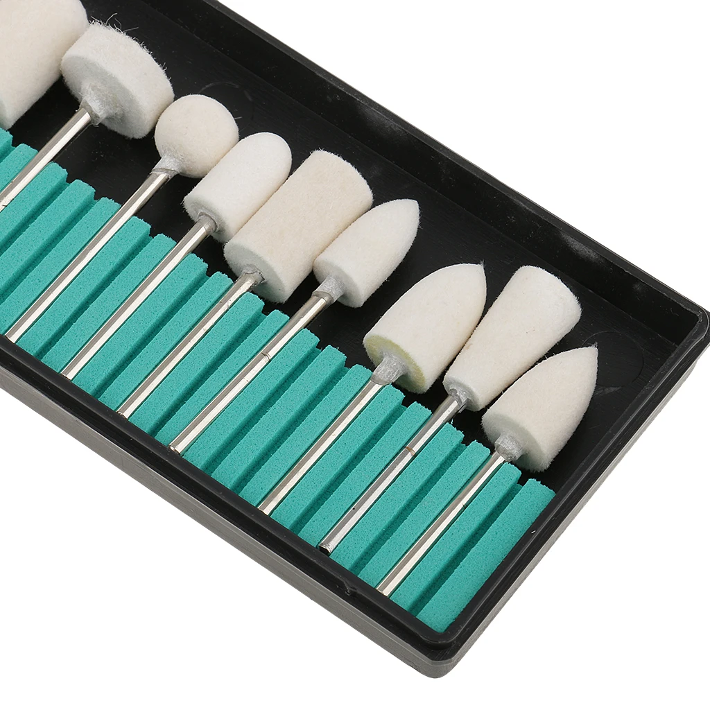 13pcs Beauty Salon Nail Art Acrylic Gel Polishing Grinding Head Tools Ceramic