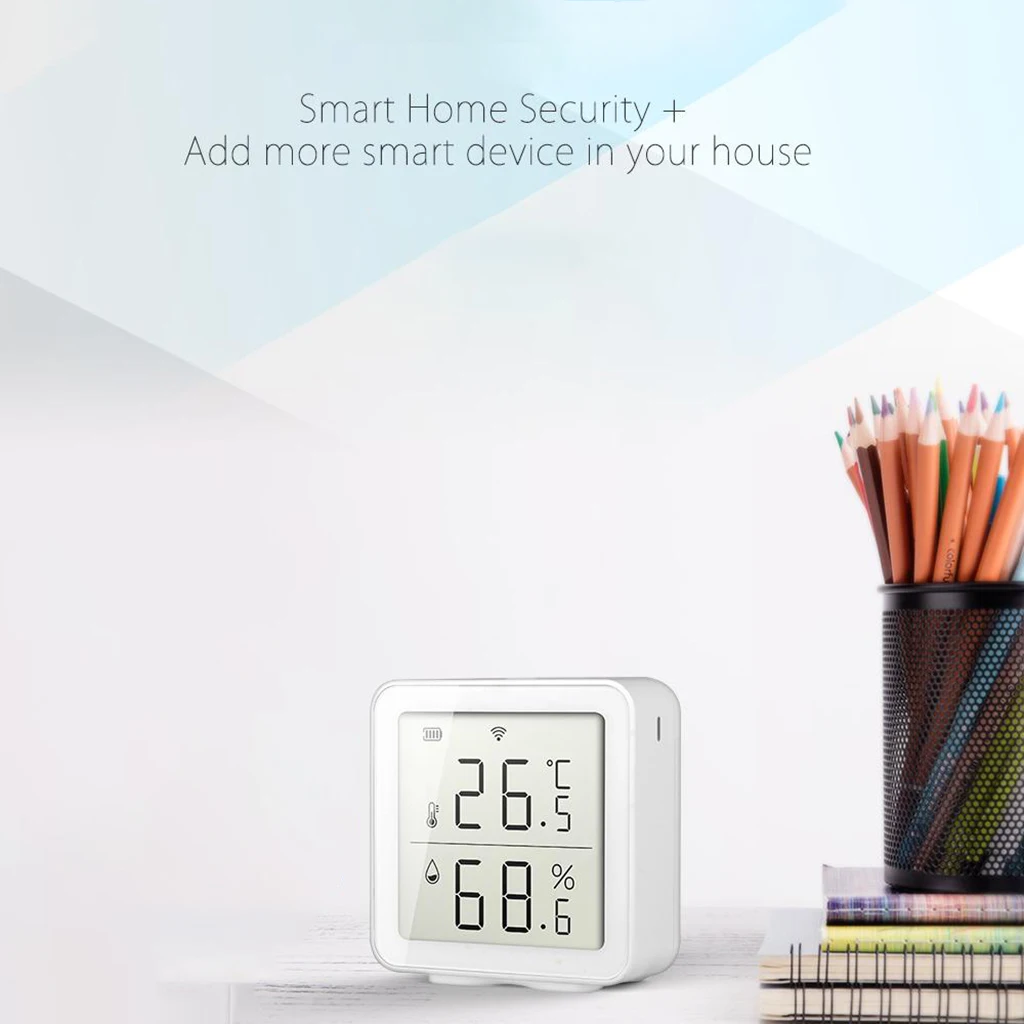 Smart Digital Temperature Humidity Sensor Wireless LCD Digital APP Control