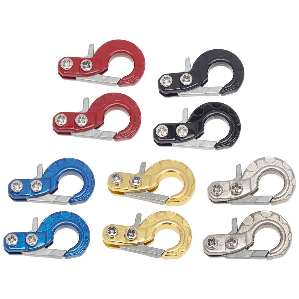 2x Metal Trailer Hook Winch Hook Replacements for Axial SCX10 cc01 Model Buggy DIY Accessories Parts