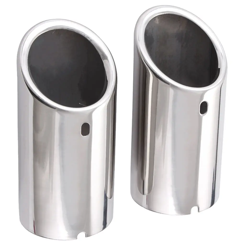2 Pieces Exhaust Muffler Tail Pipe Tip for VW Jetta 6 MK6 Golf MK7 - Stainless Steel