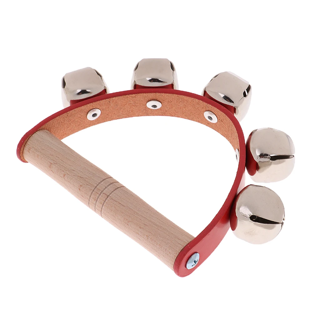 1x Hand Held Tambourine Metal Bell Drum Percussion Kids Baby KTV Play Music Toy