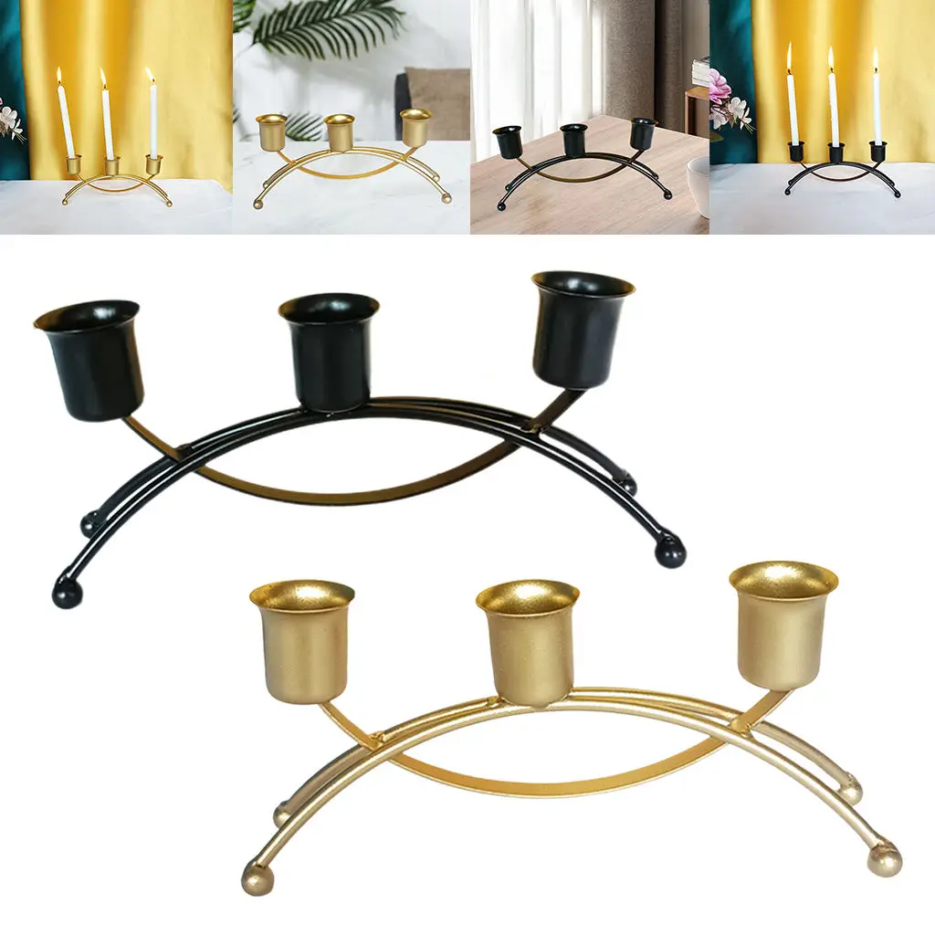 Nordic Style Candlestick Holder for Taper Candles Table Romantic Candelabra for Wedding Birthday Dinner Home & Bar Decorative