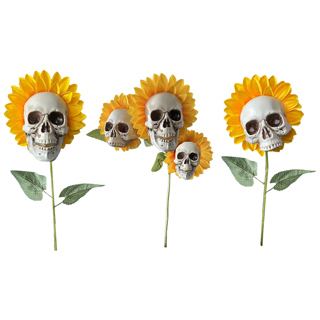 Simulation  Skull Garden Stakes Decor Crafts Creepy Skull Halloween Art Crafts Decoration Yard Crafts Decoration