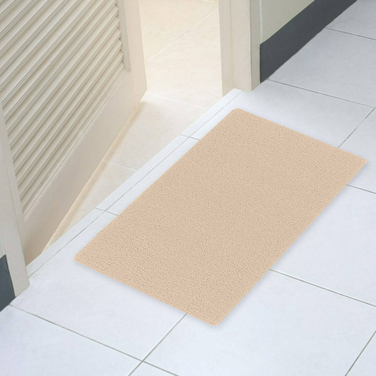 Anti-Skid Shower Mat, Bath Shower Floor Mat with Drain Hole Anti Slip and Mold Resistant Bathroom Stall Mat