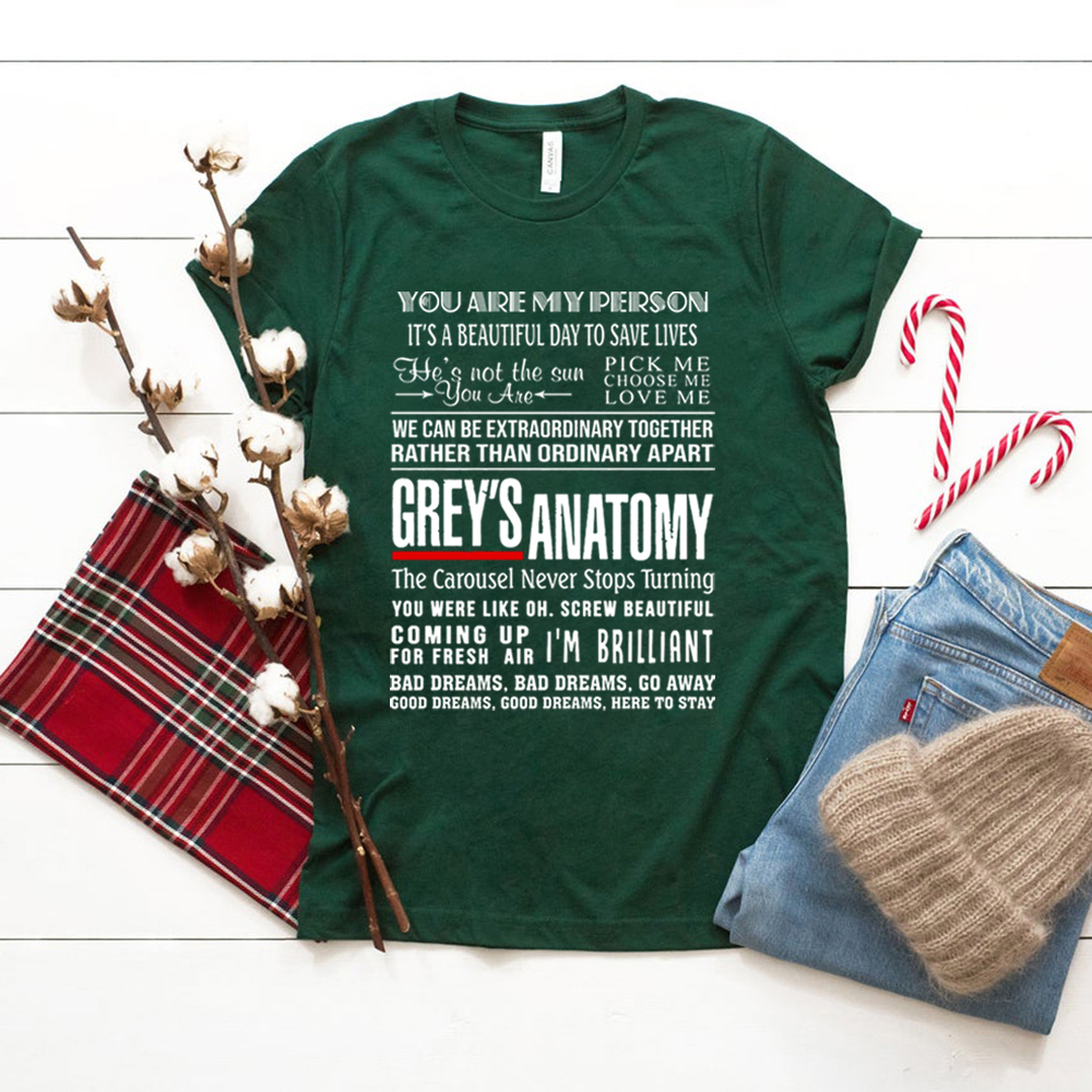 camisa anatomy greys anatomy cita você minha pessoa camisa um belo dia para salvar vidas camisa gráfico